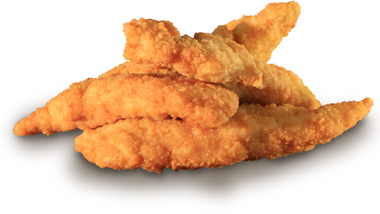 4 Piece Chicken Strips - 4 Piece Chicken Tender (758x612), Png Download