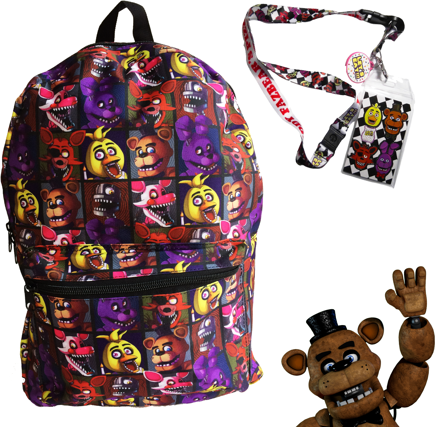 Fnaf Five Nights At Freddy's School Backpack Luggage - Sister Location Backpack (1500x1500), Png Download