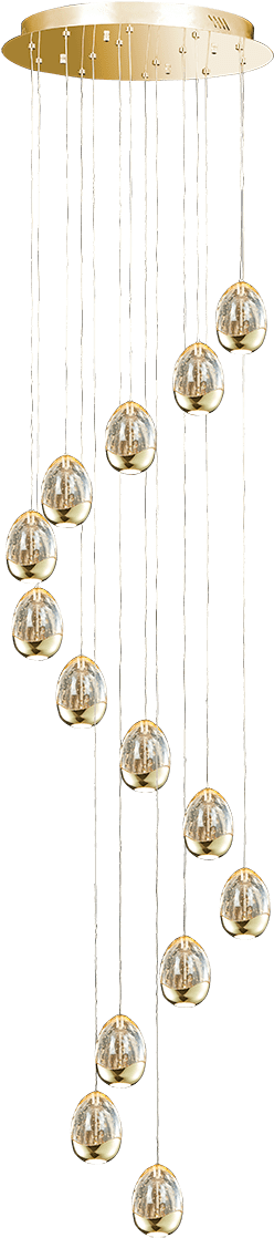 Terrene 14 Light Adjustable Pendant - Light Fixture (841x1200), Png Download