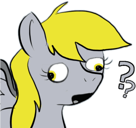 Derpy Hooves, Female, Mare, Pegasus, Pony, Question - Jpeg (500x500), Png Download