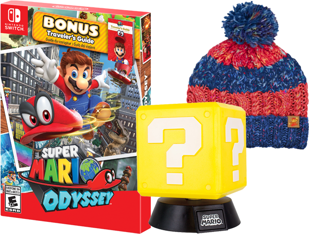 Smo Sp Mario Beanie Question Mark Light - Super Mario Odyssey Starter Pack (640x480), Png Download