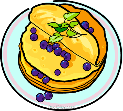 Stack Of Pancakes Clip Art Car Tuning - Animated Blueberry And Pancake (480x434), Png Download