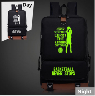 Stephen Curry The Legend School Backpack Glow In The - Jordan Glow In The Dark Backpack (500x404), Png Download