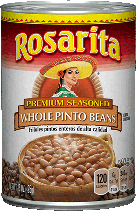 Pinto Beans - Rosarita Zesty Salsa Refried Beans (500x500), Png Download