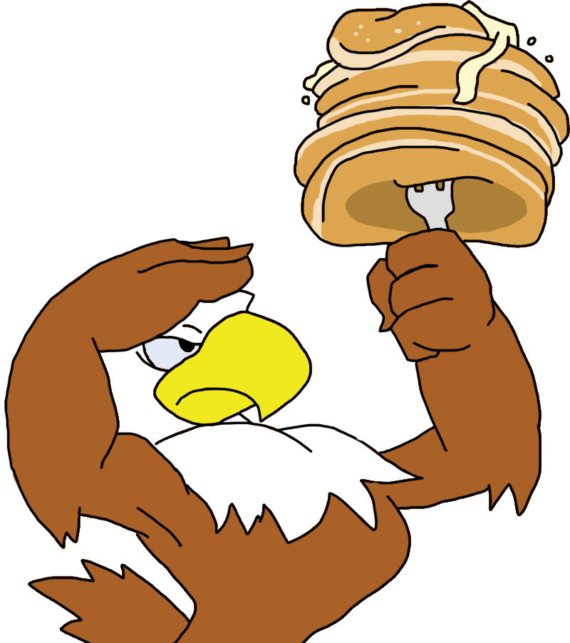 Bing Cliparts Pancakes - Eagle Pancake (800x902), Png Download