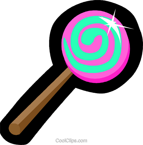 Lollipops Royalty Free Vector Clip Art Illustration - Big Lollipop (474x480), Png Download