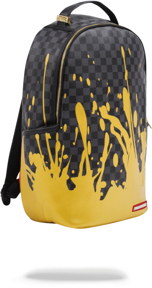 Sprayground- Liquid Gold Backpack - Sprayground Gold Backpack (802x1023), Png Download