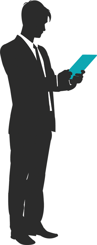 Silhouette Of Man - Man Reading Png Silhouette (316x800), Png Download