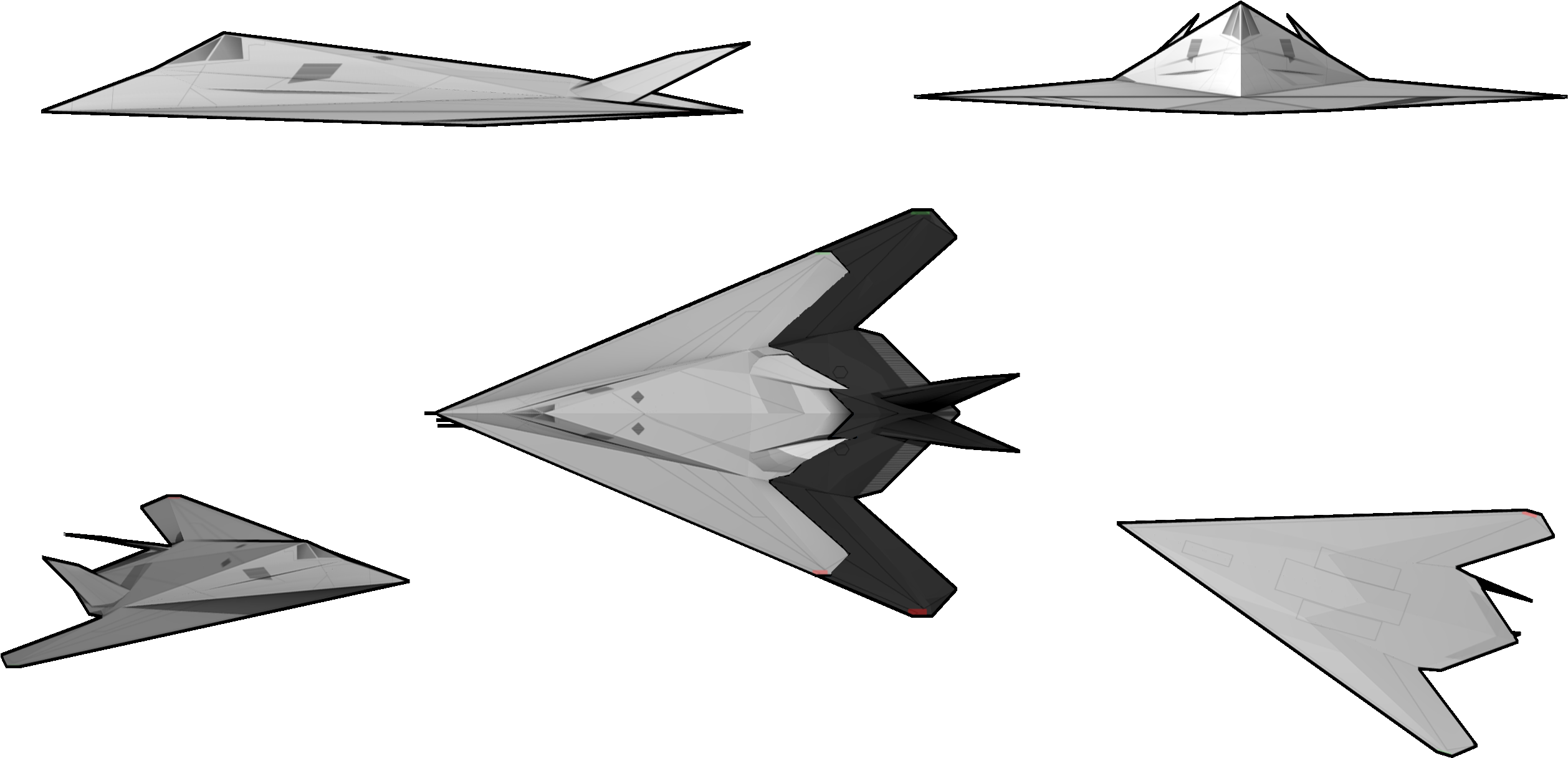 F117 三面 図 (2755x1448), Png Download