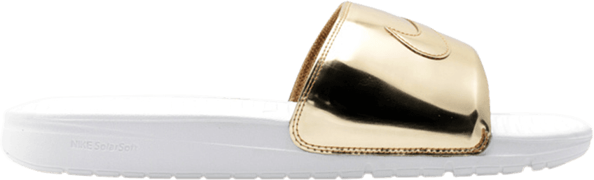 Benassi Solarsoft Slide Sp 'liquid Gold' - Leather (848x257), Png Download