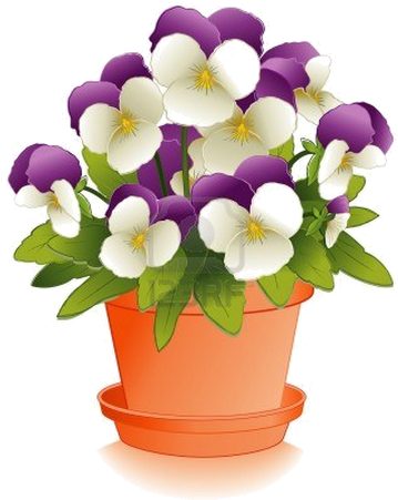 Hanging Flower Pots Png Download - Flowers In A Flower Pot (454x454), Png Download