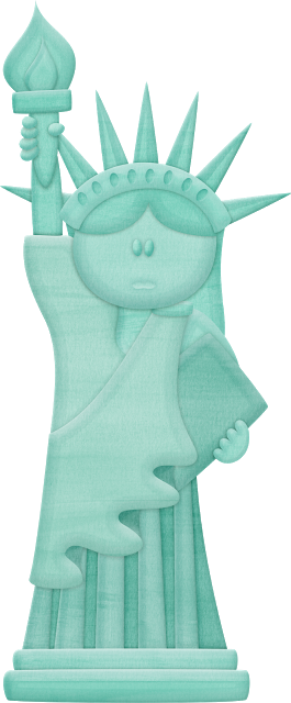 Statue Of Liberty Statue Of Liberty, Svg File, School - Clip Art Cute Statue Of Liberty (265x640), Png Download