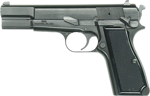 Pistol Browning Sfs - Indian Police Gun Hd (587x390), Png Download
