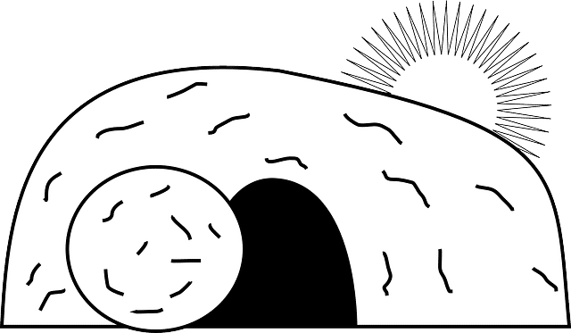 How Many Angels Were At The Tomb Of Jesus - Empty Tomb Clipart (640x373), Png Download