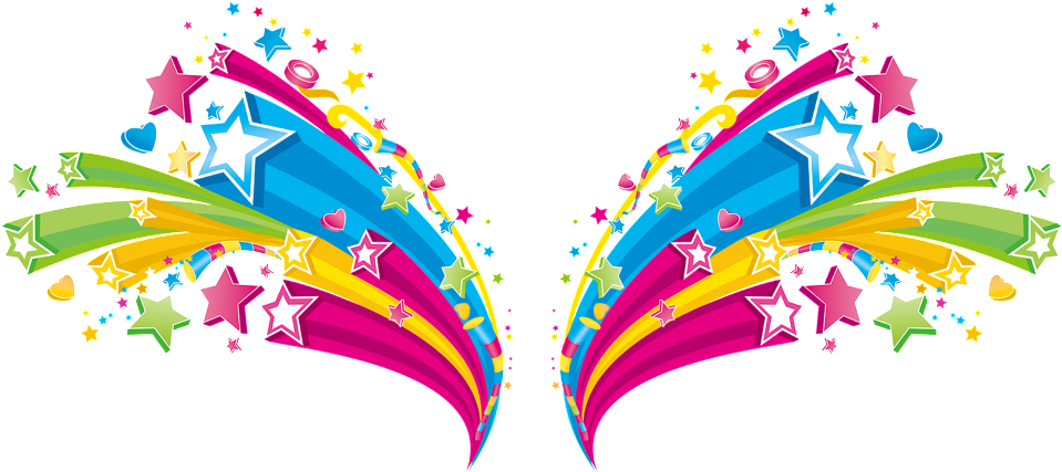 Cartoon Cool Holiday Fireworks - Colorful Stars (1024x681), Png Download