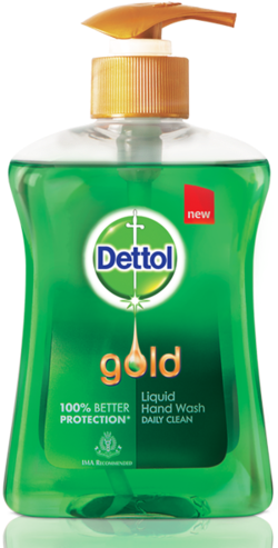 Dettol Gold Liquid Hand Wash - Dettol Hand Wash Liquid (250x500), Png Download