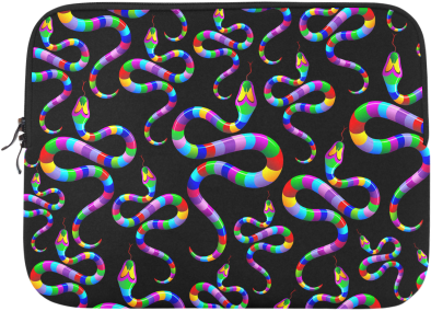 Snake Psychedelic Rainbow Colors Microsoft Surface - Tapis De Souris Serpent (500x500), Png Download