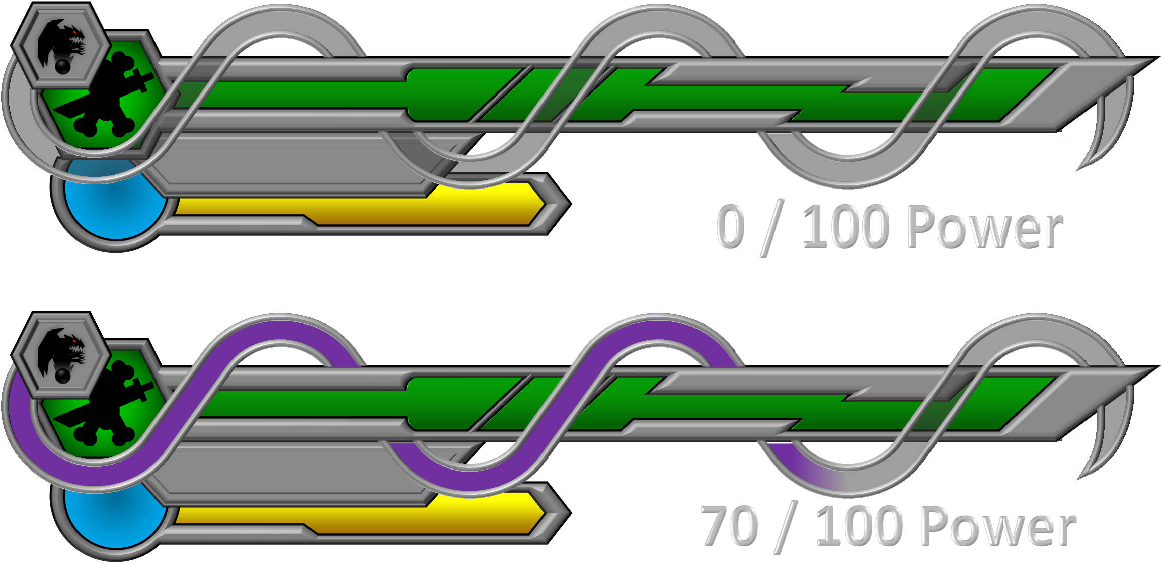 Report Rss Hud Monster Power Par Improves - Hud De Games Png (2309x1120), Png Download