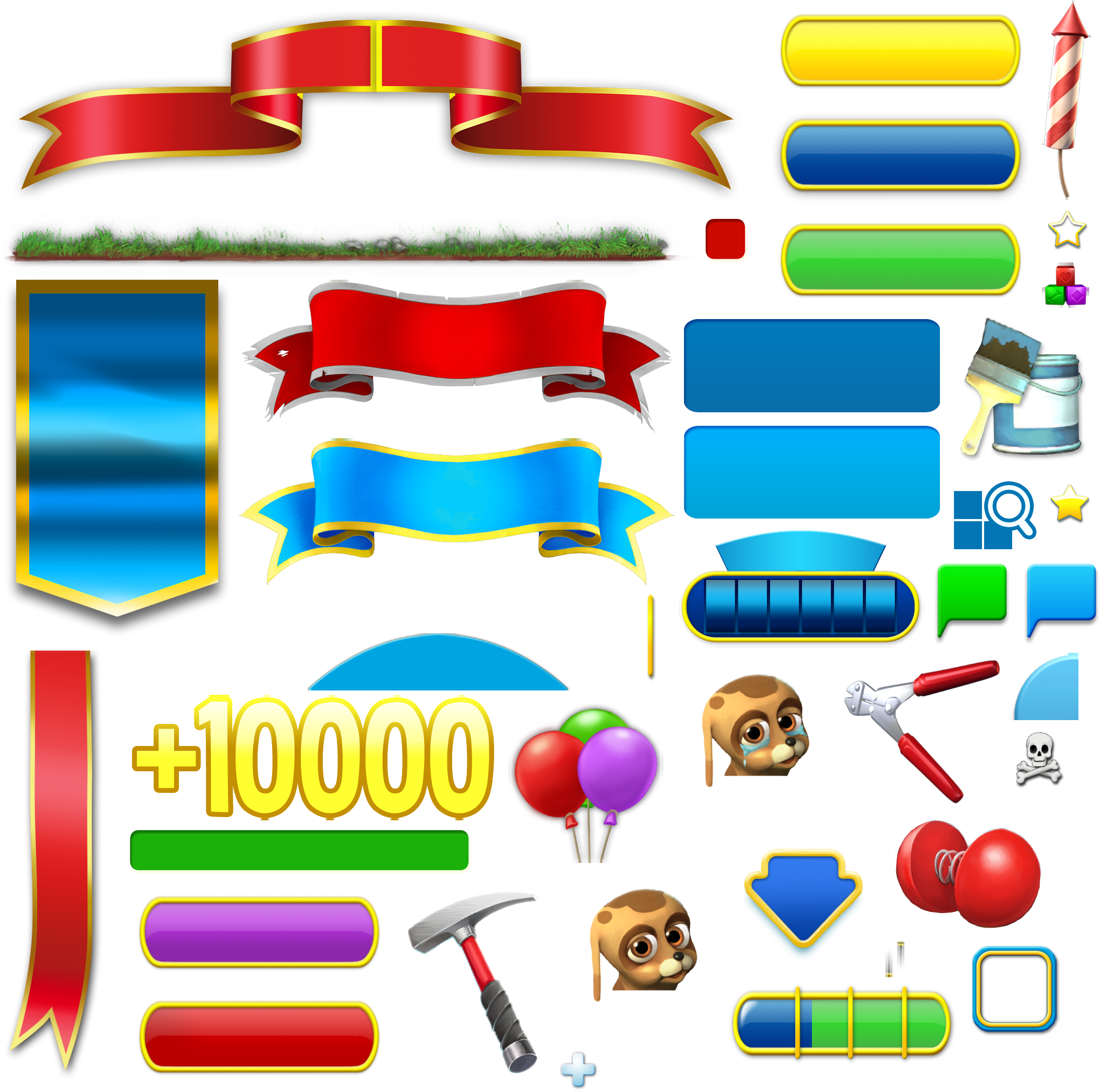 Click For Full Sized Image Hud - Game Mobile Hud Png (2048x2048), Png Download