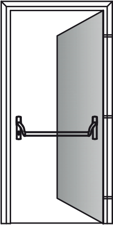 Door Leaved For Emergency Exit Commercial Use Lock - Fire Exit Doors Type (600x600), Png Download