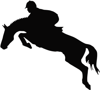 Adesivo Cavalo Saltando - Desenho Cavalo Saltando (394x341), Png Download