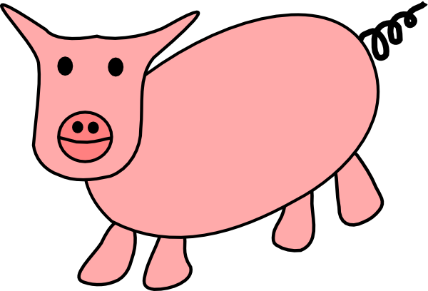 Cartoon Pig Png (600x408), Png Download