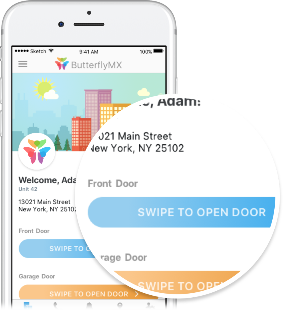 Butterflymx-app - Runs Like Butter Inc. (1000x1075), Png Download