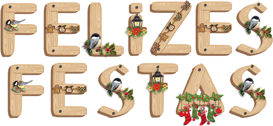 Felizes Festas-madeira - Wood (974x451), Png Download