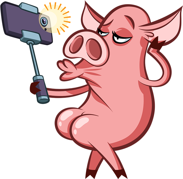 Pete The Pig Messages Sticker-4 - Pig Sticker Messenger (618x618), Png Download