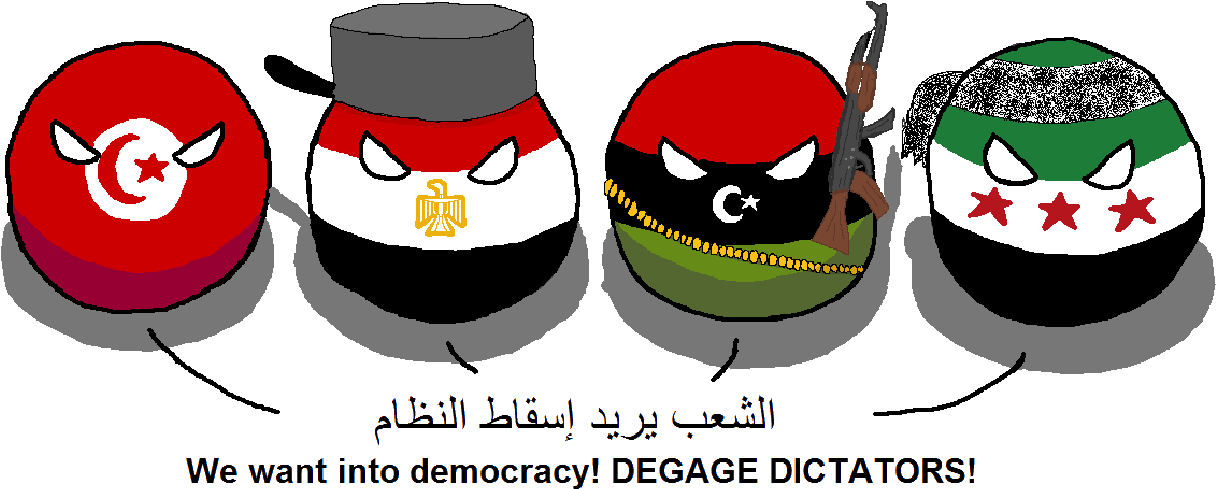 Arab Spring - Polandball Arab Spring (1230x500), Png Download