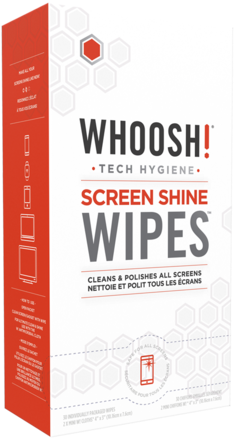 Whoosh! Screen Shine Wipes 30 Wipes With 2x Mini W! (530x505), Png Download