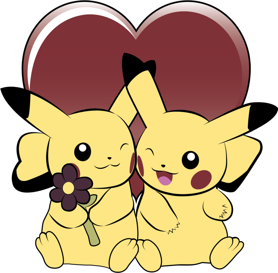View Pikachu Love By Ainfinity-d4q3wqs , - Hd Image Of Love Pikachu (900x946), Png Download
