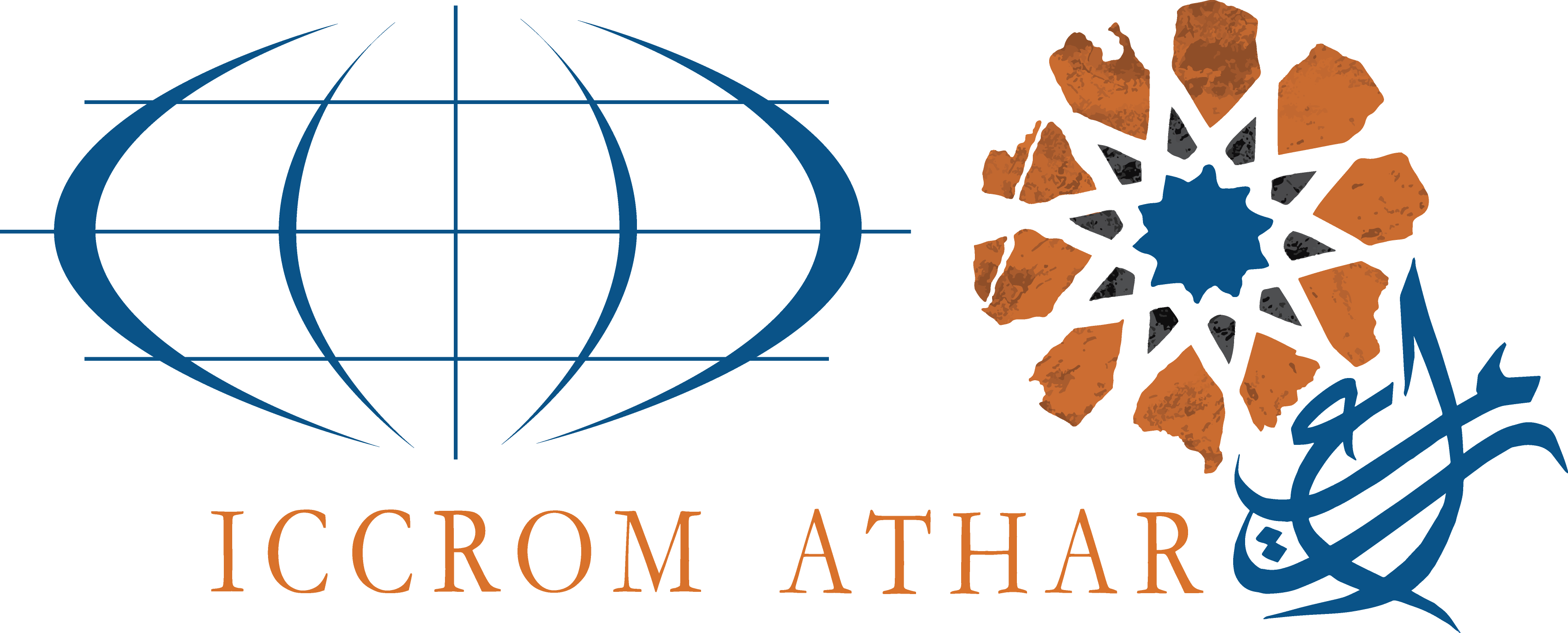 Iccrom Athar Arab Forum For Cultural Heritage - Iccrom Athar Logo (3545x1430), Png Download