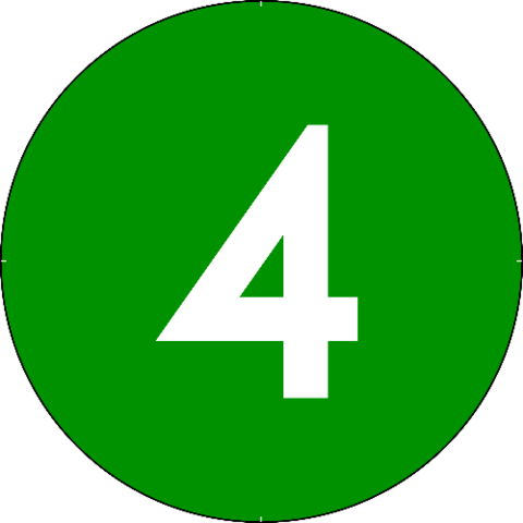 Click To See Printable Version Of Number 4 In Circle - Number 4 In A Circle (480x480), Png Download