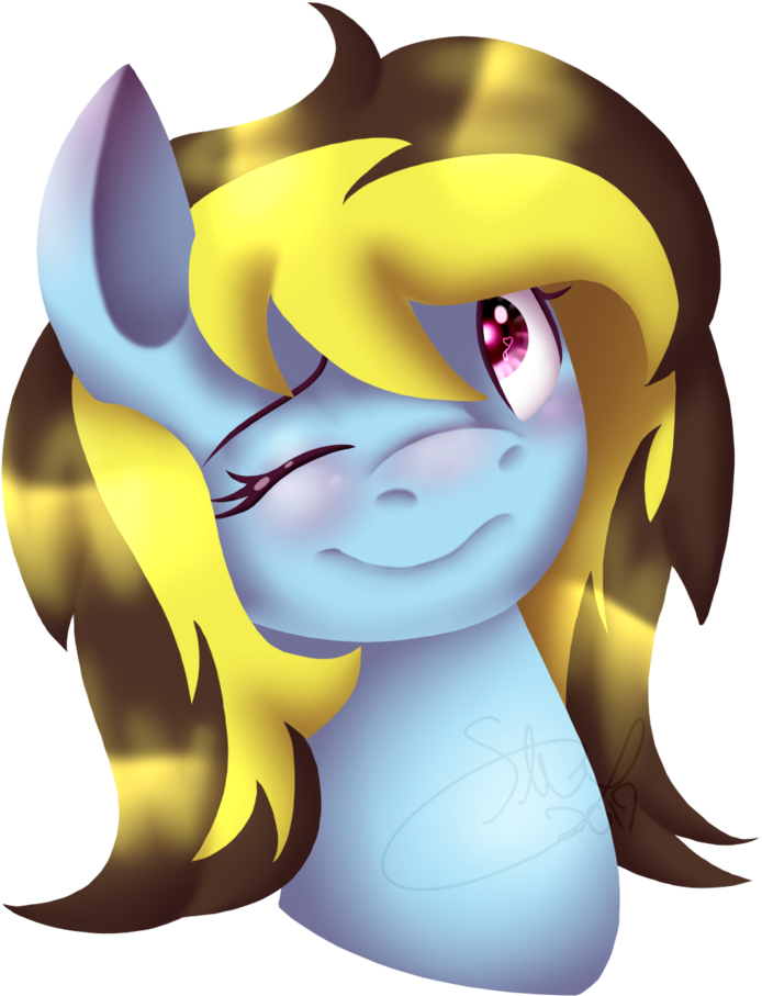 Sketchthebluepegasus, Bust, Female, Mare, Oc, Oc Only, - Deviantart (1024x1024), Png Download