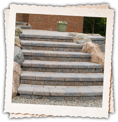Pavers Stucco Stone - Patio Steps Design (383x396), Png Download