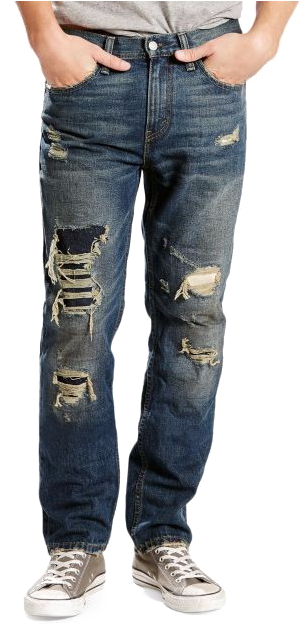 Slim Fit Jean Png High Quality Image - Levi's 511 Slim Ripped (492x656), Png Download