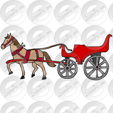 Horse Drawn Carriage Clipart Princess - Clip Art (380x380), Png Download