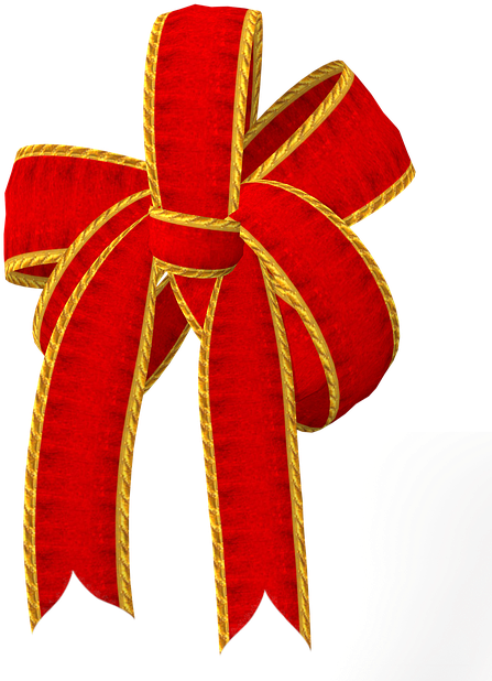 Loop, Red, Christmas, Decoration, Gold, Gift Tape - Wreath (533x640), Png Download