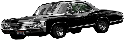Supernatural Impala - Supernatural Transparent Background Car (500x281), Png Download