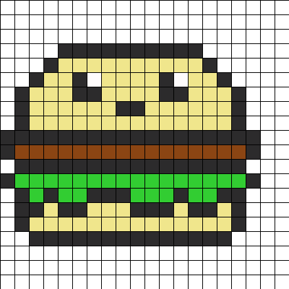 Hamburguesa - Hamburger Minecraft Pixel Art (420x420), Png Download