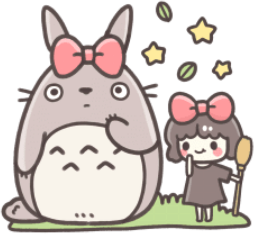 Totoro Myneighbortotoro My Neighbor Kiki Kikisdeliverys - Studio Ghibli Kawaii Png (1024x1024), Png Download