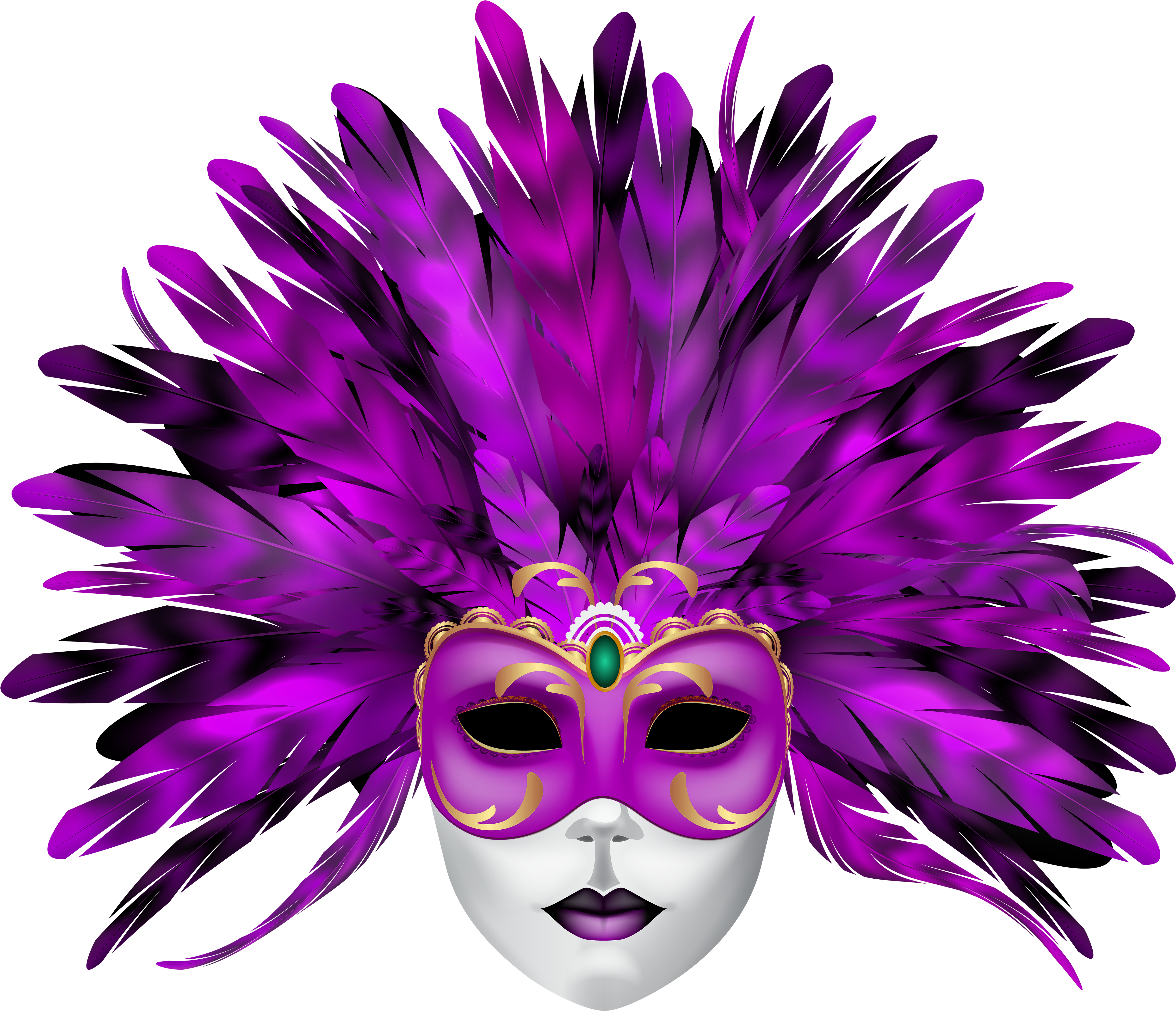 Carnival Purple Mask Png (5000x4245), Png Download