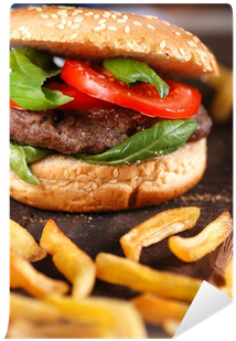 Fotomural Panino Con Hamburguesa E Pomodoro • Pixers® - Tomato (400x400), Png Download