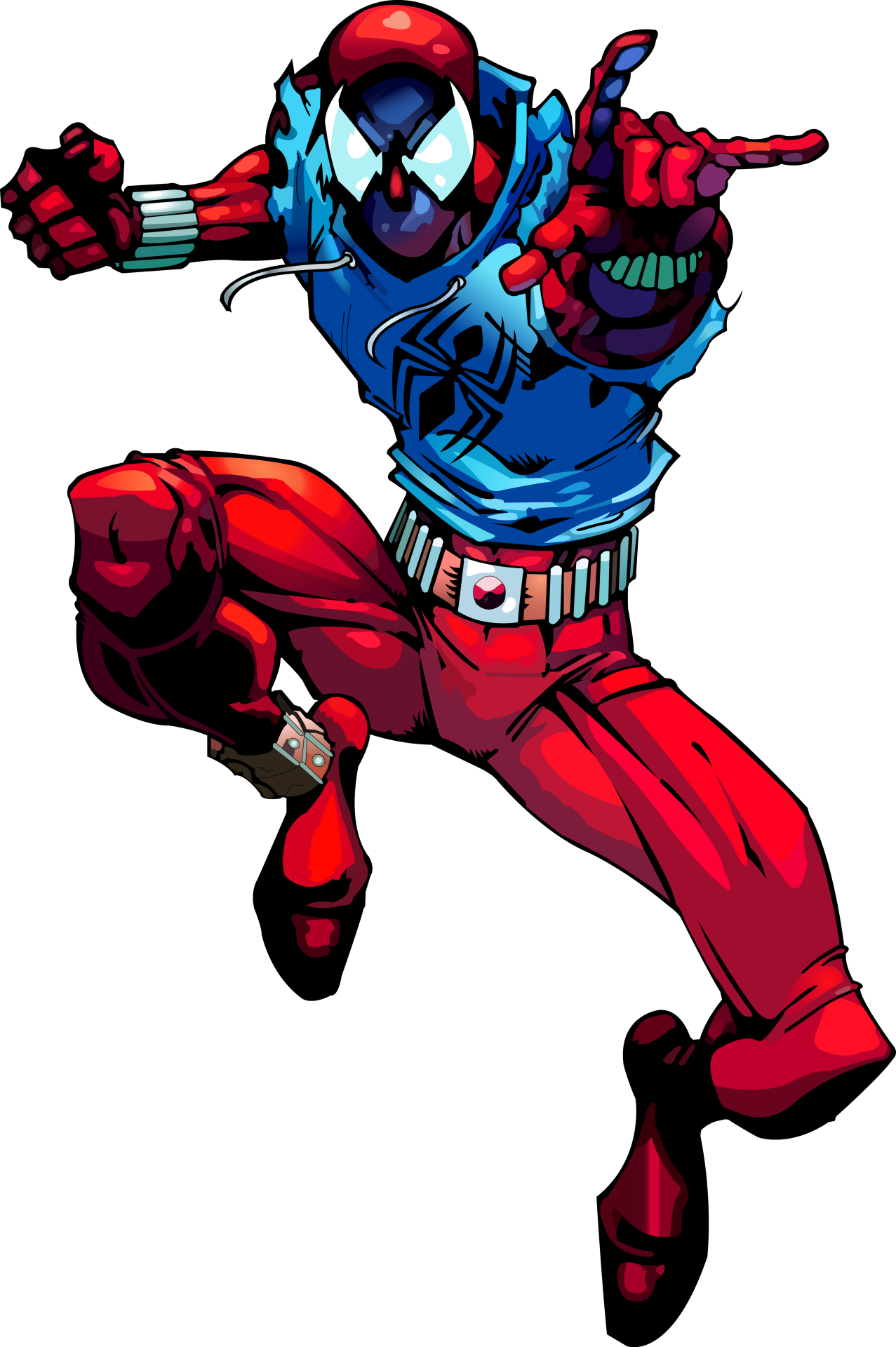 Free Scarlet Spiderman Cartoon - Spider Man Scarlet Spider (1277x1920), Png Download
