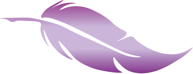 Purple Feather - Biography (640x248), Png Download