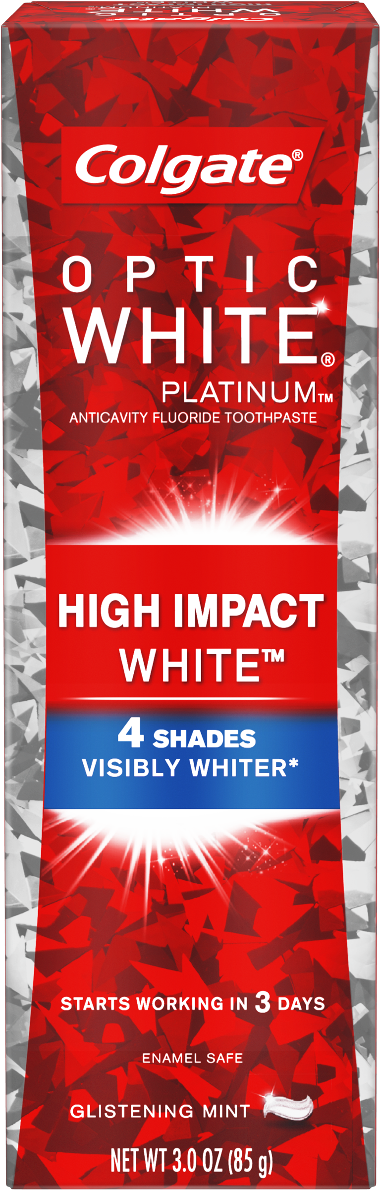 Colgate Optic White High Impact Whitening Toothpaste, - Colgate Optic White High Impact Whitening Toothpaste (2500x2500), Png Download