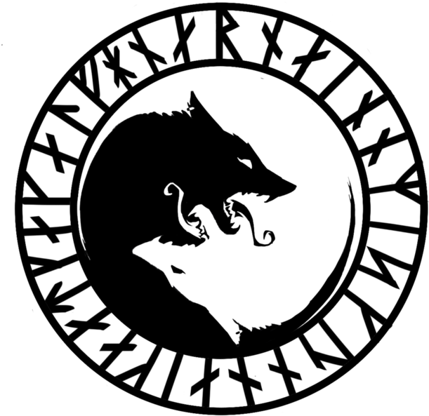Wolf Symbol - Wolf Runes (480x480), Png Download