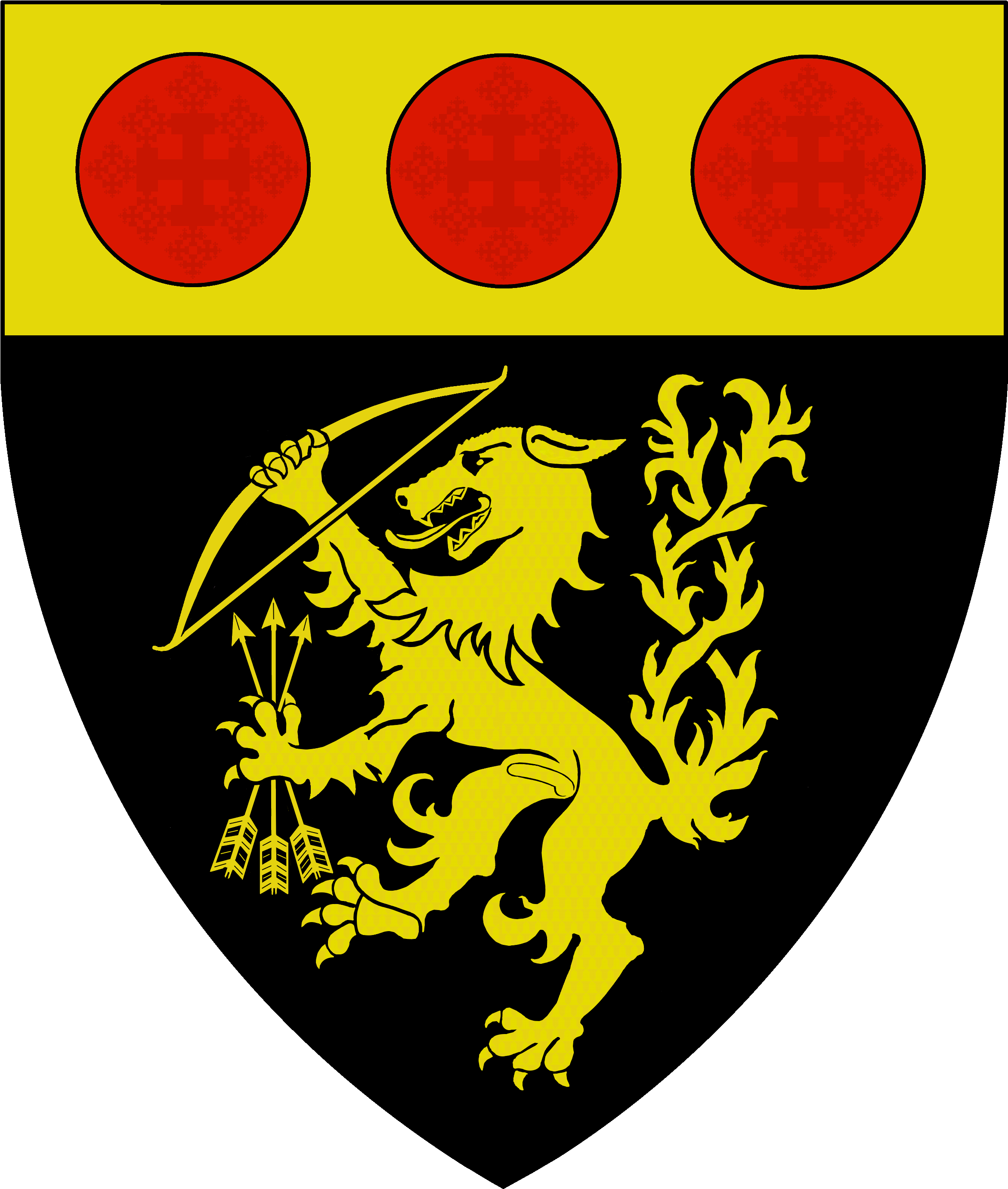 Iseabail Wolf & Bow - Emblem (2400x2800), Png Download