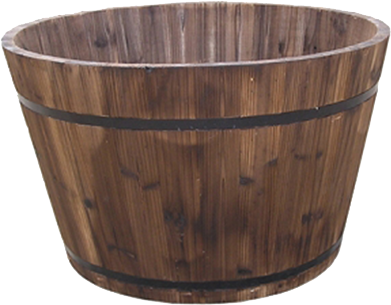 Wooden Barrel Planter - Coffee Table (800x800), Png Download